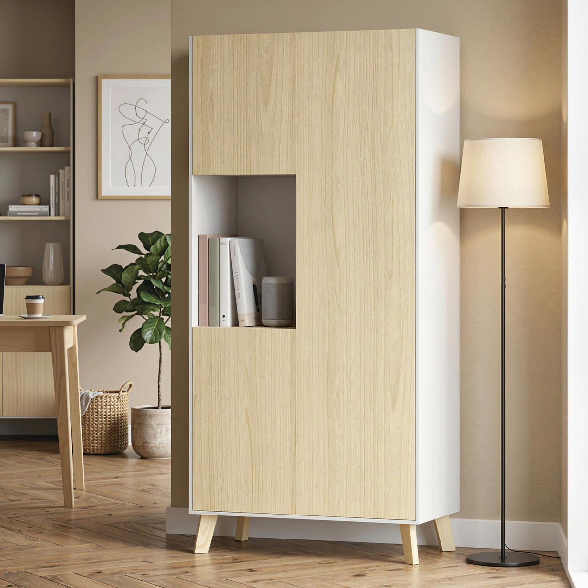 KÜCHENLEERBLOCK Naturfarben 80/40/170 - Naturfarben, Holzwerkstoff (80/170/40cm)