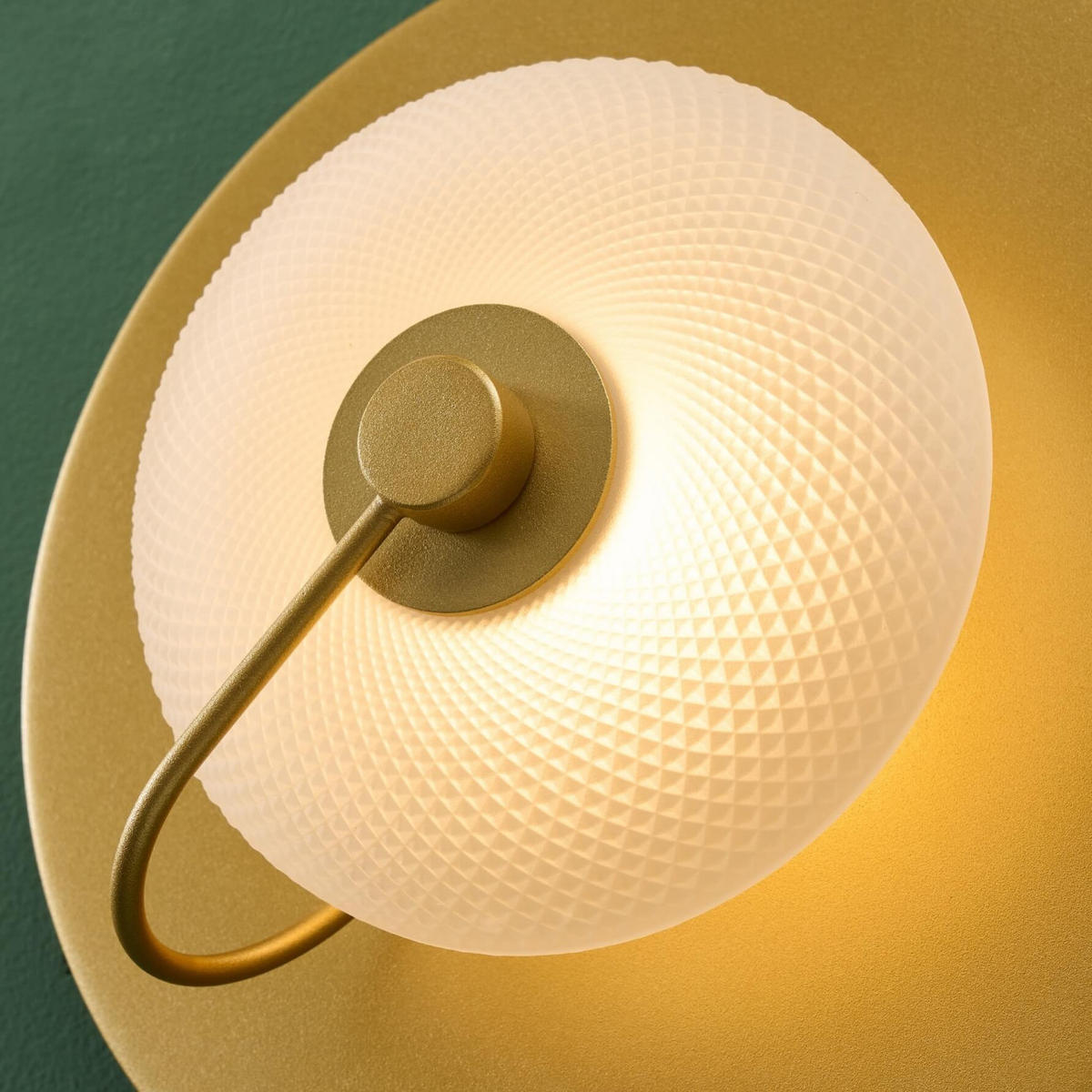WANDLEUCHTE Milovan, Frostweiß und Gold, 25cm - Goldfarben, Glas (25/25/10.1cm) - KOSILUM