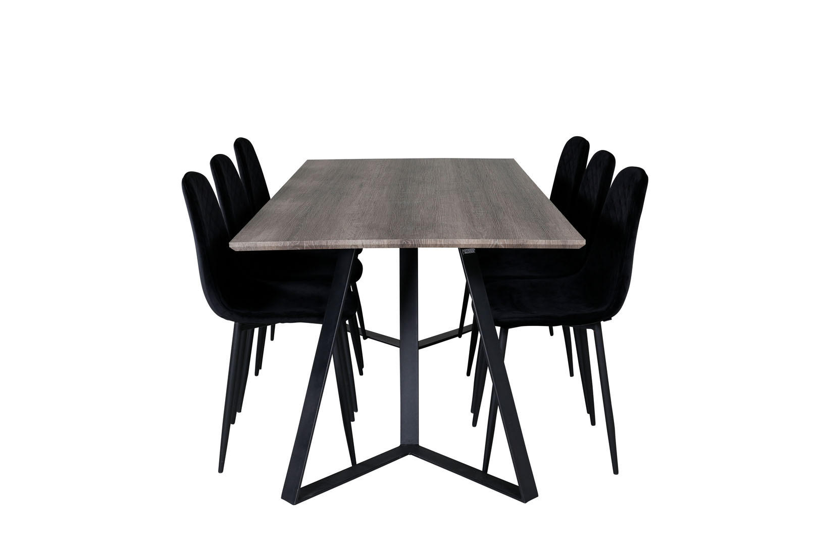 TISCHGRUPPE Schwarz - Schwarz, Holzwerkstoff (90/75/180cm) - ebuy24