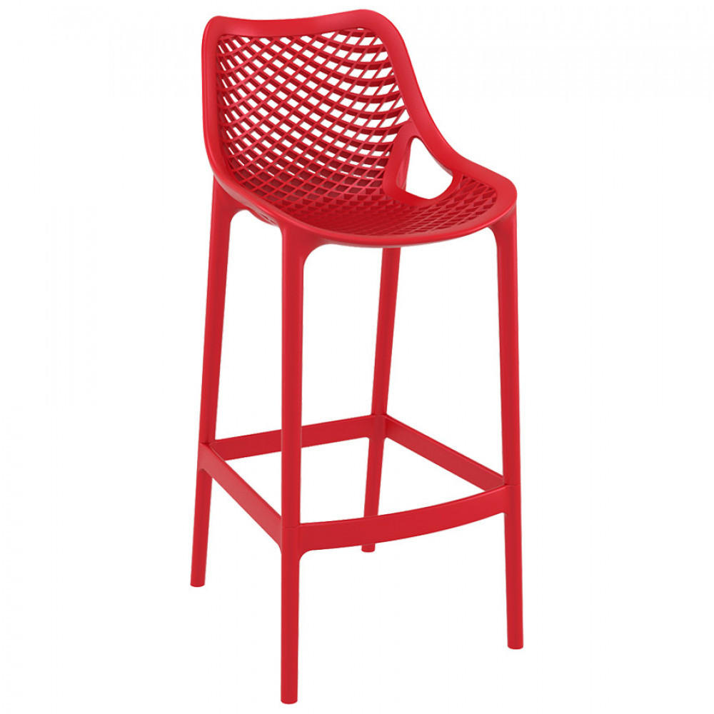 BARHOCKER Rot 45x105x53cm - Rot, Kunststoff (45/105/53cm) - AlterEgo