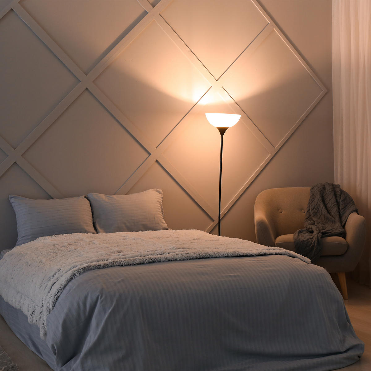 BETTDECKE - Weiß, Textil (135/200cm) - Relaxdays