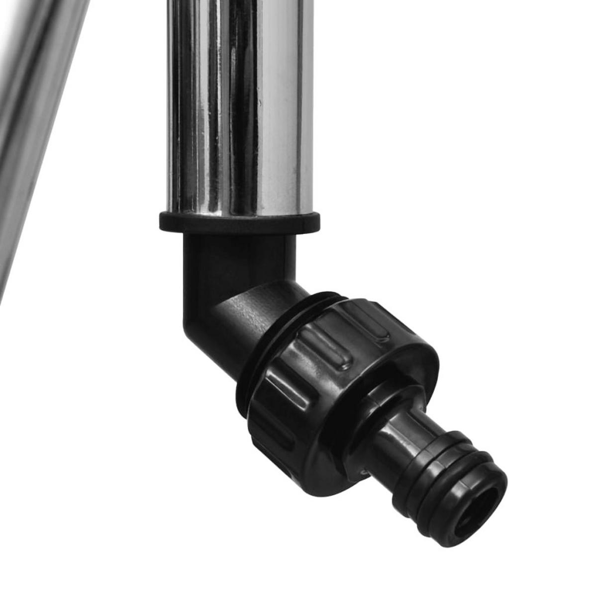 IMPULS Sprinkler Gartenbewässerung Zink Auf Stativgestell - Silberfarben, Metall (56/50cm) - vidaXL