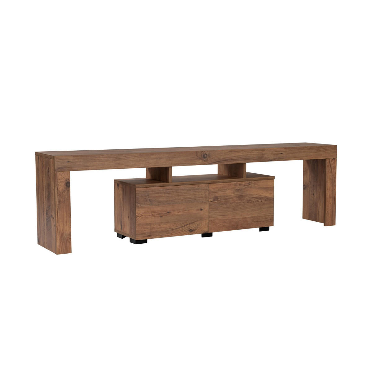 TV-MÖBEL mit 2 Klapptüren 180/31/50 cm - Beige, Holzwerkstoff (31.3/50/180cm) - Calicosy