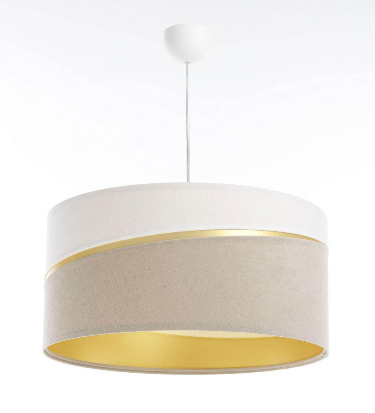 HÄNGELEUCHTE Weiß 50/25 cm - Beige/Weiß, Kunststoff (50/0.4/25cm) - ONZENO