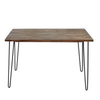 ESSTISCH SCORPION Akazie Braun 120cm - Schwarz/Braun, Holz/Metall (73/120/75cm) - riess-ambiente