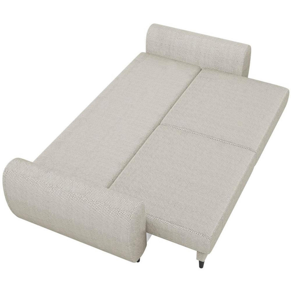 3-SITZER SCHLAFSOFA Cortez beige - Beige/Schwarz, Textil (251/76/95cm) - Beautysofa