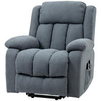 RELAXSESSEL,ELEKTRISCH 135° Leinenoptik Fußstütze,grau - Grau, Textil (91/103/93cm) - Vallsero
