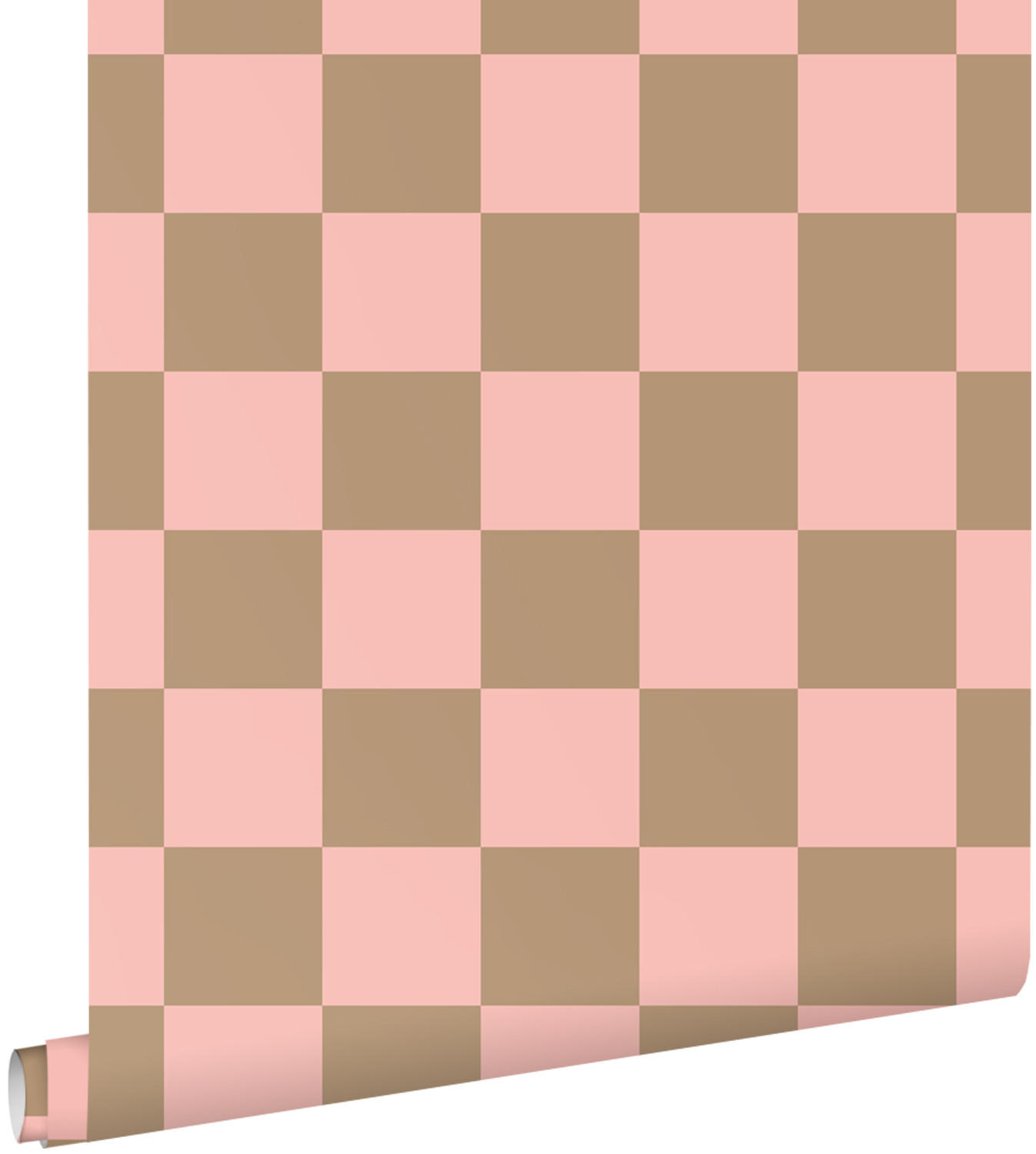 TAPETE Karomuster 53 cm x 10.05 m - Pink, Papier (53/1000cm) - ESTAhome