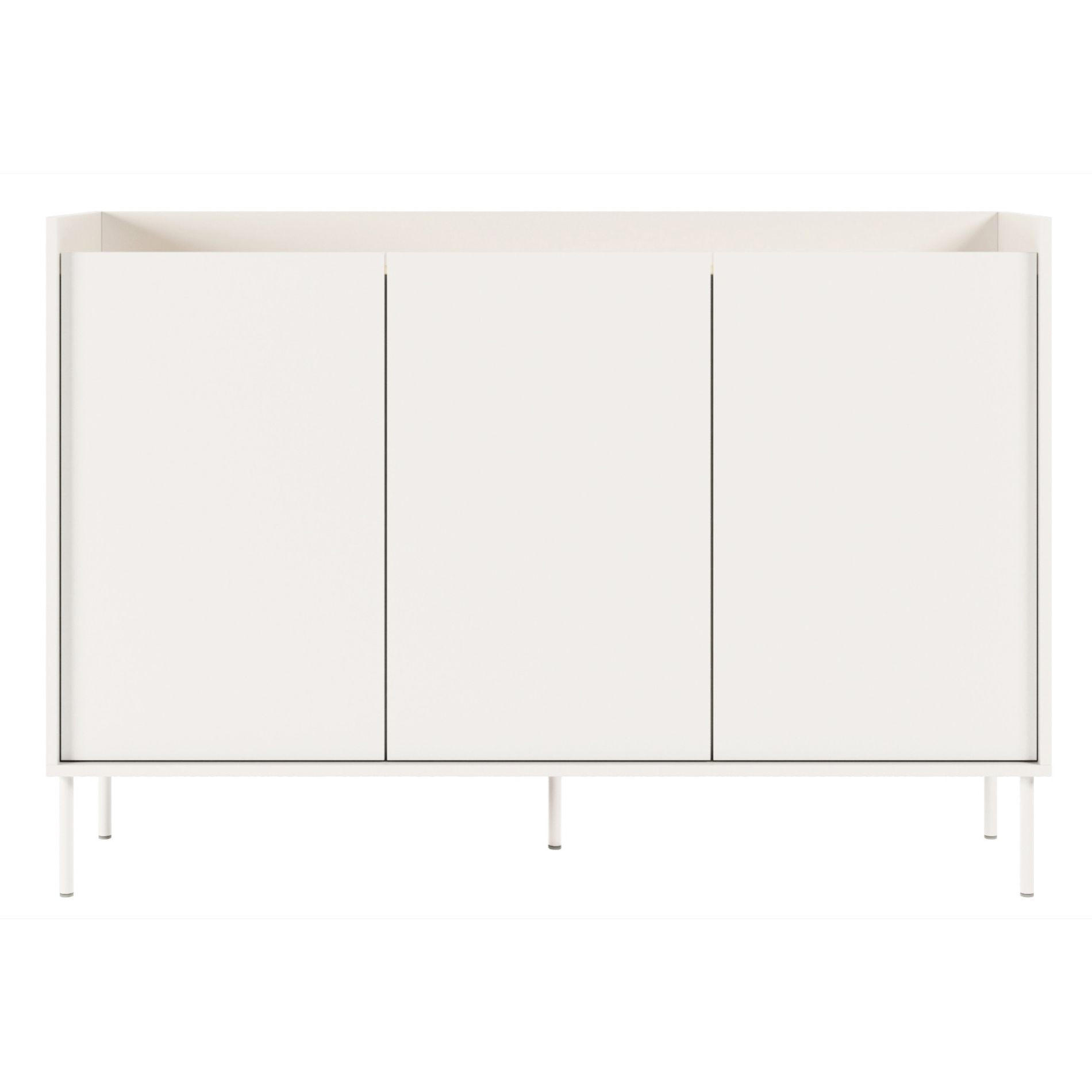 SIDEBOARD Tovi Weiß / Holzoptik Eiche 140 cm - Weiß, Holzwerkstoff/Metall (139.8/95.5/36.4cm) - Selsey