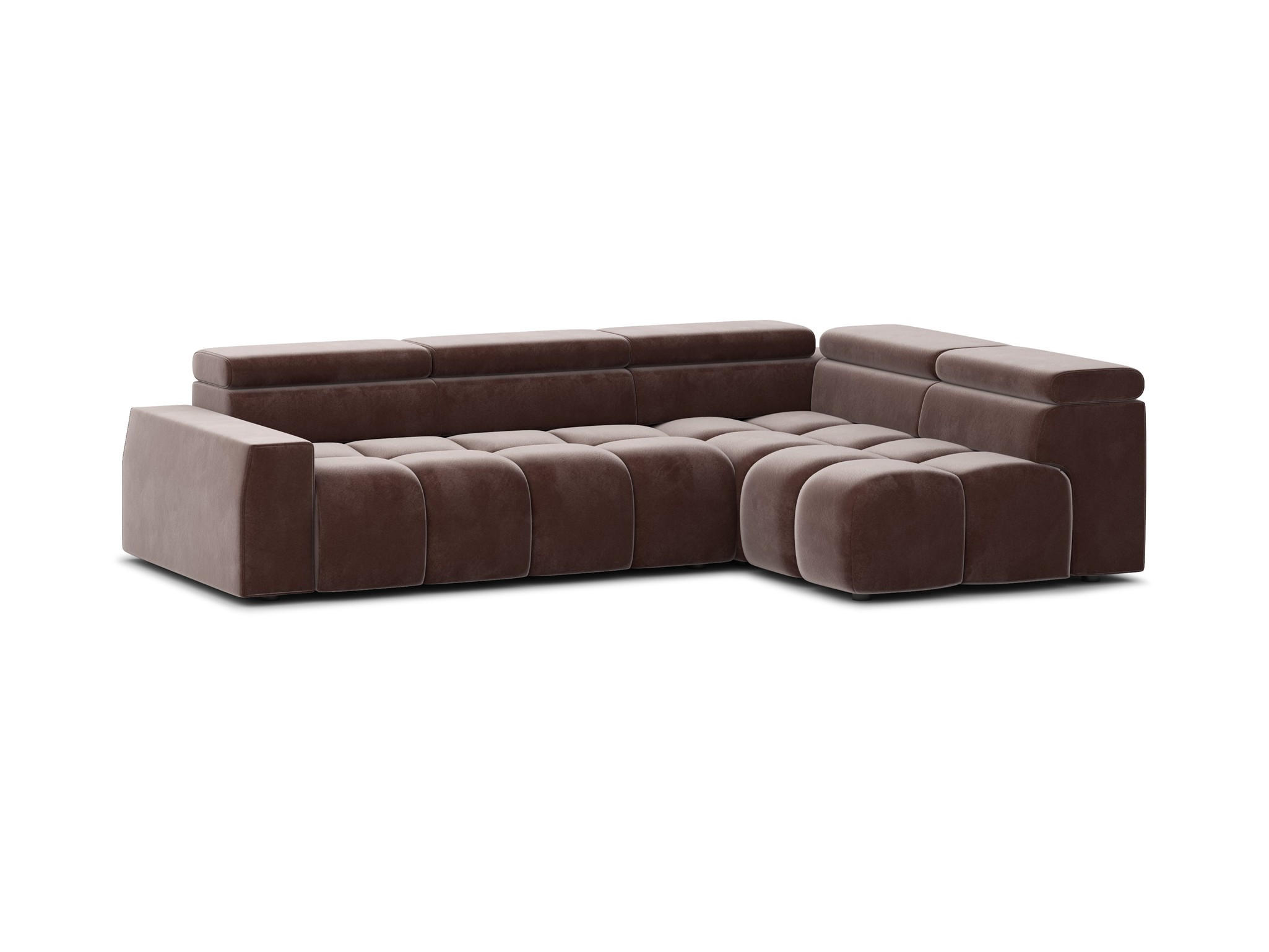 ECKSOFA Darcy - Braun, Holzwerkstoff/Textil (305/210cm) - Fun Möbel