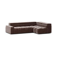ECKSOFA Darcy - Braun, Holzwerkstoff/Textil (305/210cm) - Fun Möbel