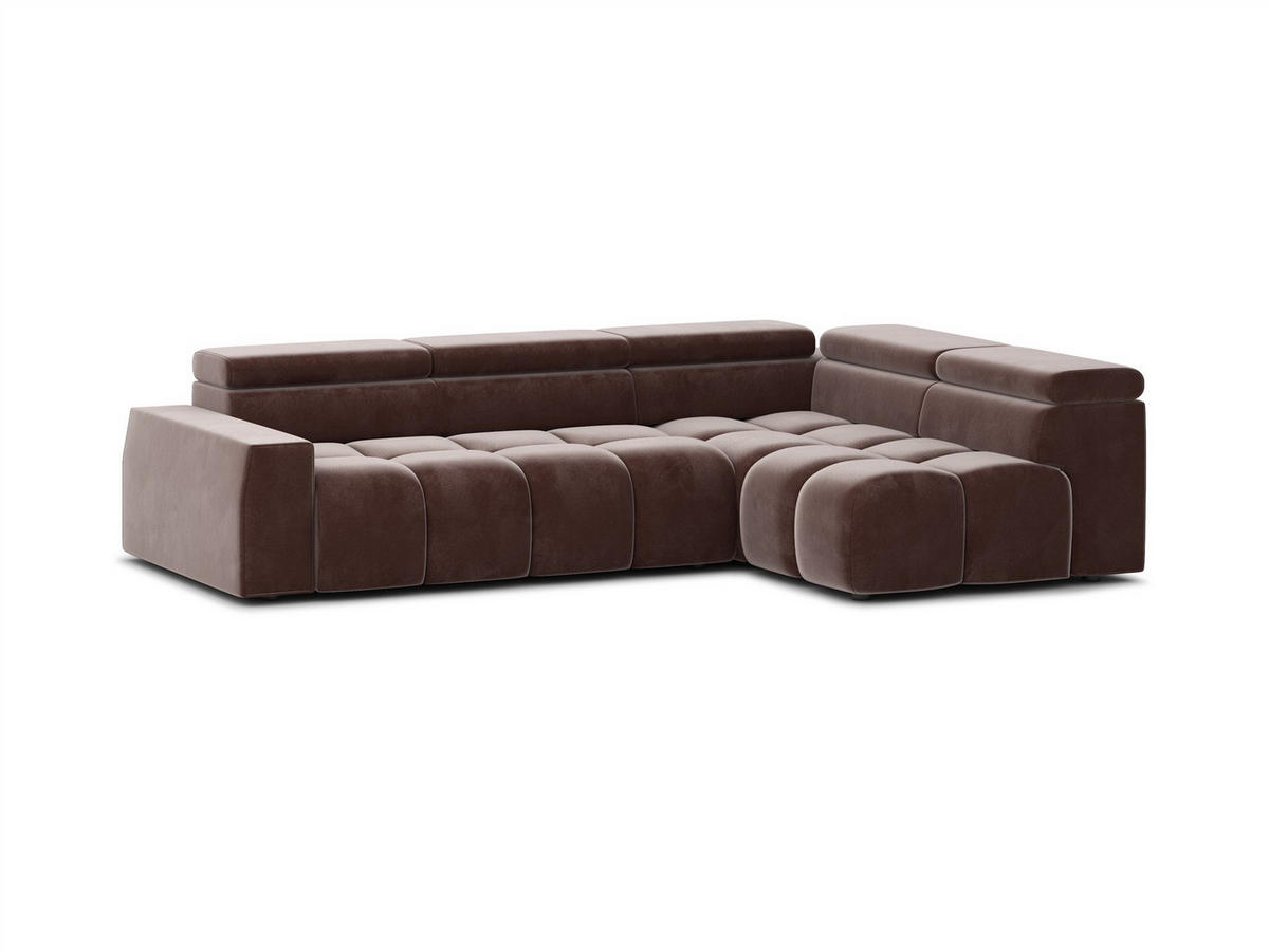 ECKSOFA Darcy - Braun, Holzwerkstoff/Textil (305/210cm) - Fun Möbel