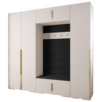 GARDEROBEN-SET 236,7/250/47 - Goldfarben/Schwarz, Holz/Kunststoff (250/236.7/47cm) - Abiks Möbel