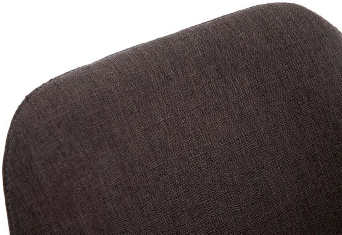 STUHL 4er Set Stoff dunkelgrau - Dunkelgrau/Walnussfarben, Holz/Textil (48/84/55cm) - CLP