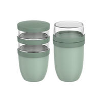 LUNCHPOT-SET XL Ellipse Nordic Sage 900 ml + 1050 ml 2er Set - Mintgrün, Kunststoff (10.7/20/10.7cm) - Mepal