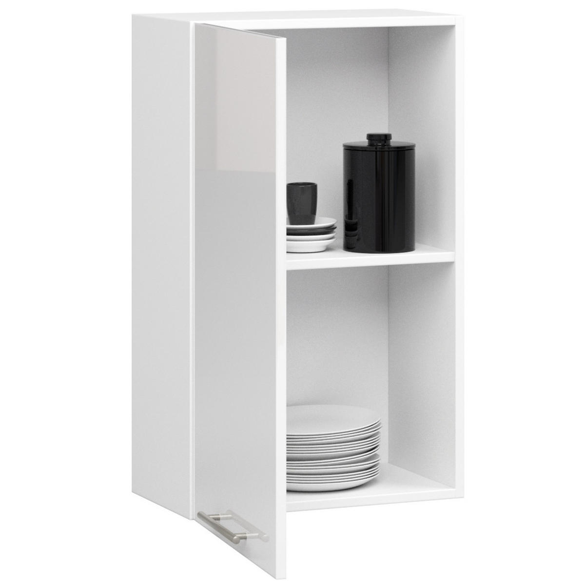 HÄNGESCHRANK Weiß, Weiß Glanz 72/50/30 - Weiß Hochglanz/Weiß, Holzwerkstoff (50/72/30cm) - RAUMHIRSCH FURNITURE