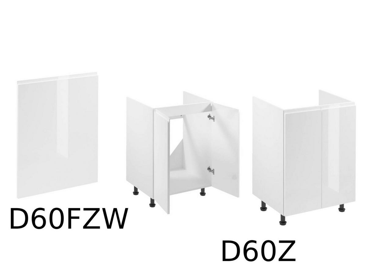 WINKELKÜCHE 320 cm x 320 cm x 200 cm- Aspen KA20-M320 - in Weiß/Hochglanz - Weiß Hochglanz, Holz (840/212/58cm)