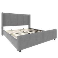 POLSTERBETT 140x190 cm USB grau - Dunkelgrau, Textil (140/190cm) - LEBENLANG