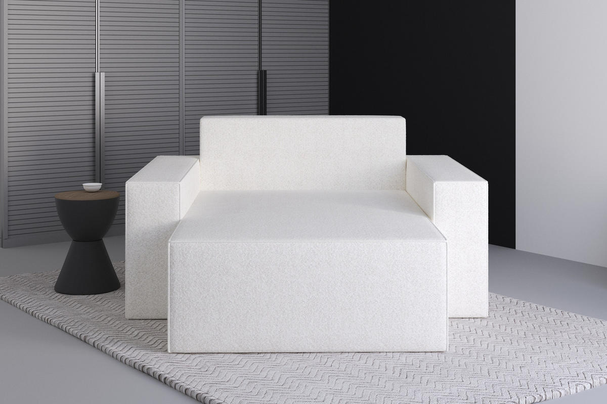 XXL-SESSEL Denver - Weiß - Weiß, Holzwerkstoff (100/85/162cm) - Möblo