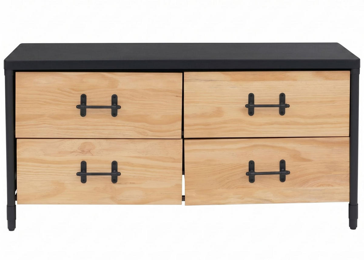 KOMMODE Hellbraun - Hellbraun, Holz (120/60/40cm) - MCW