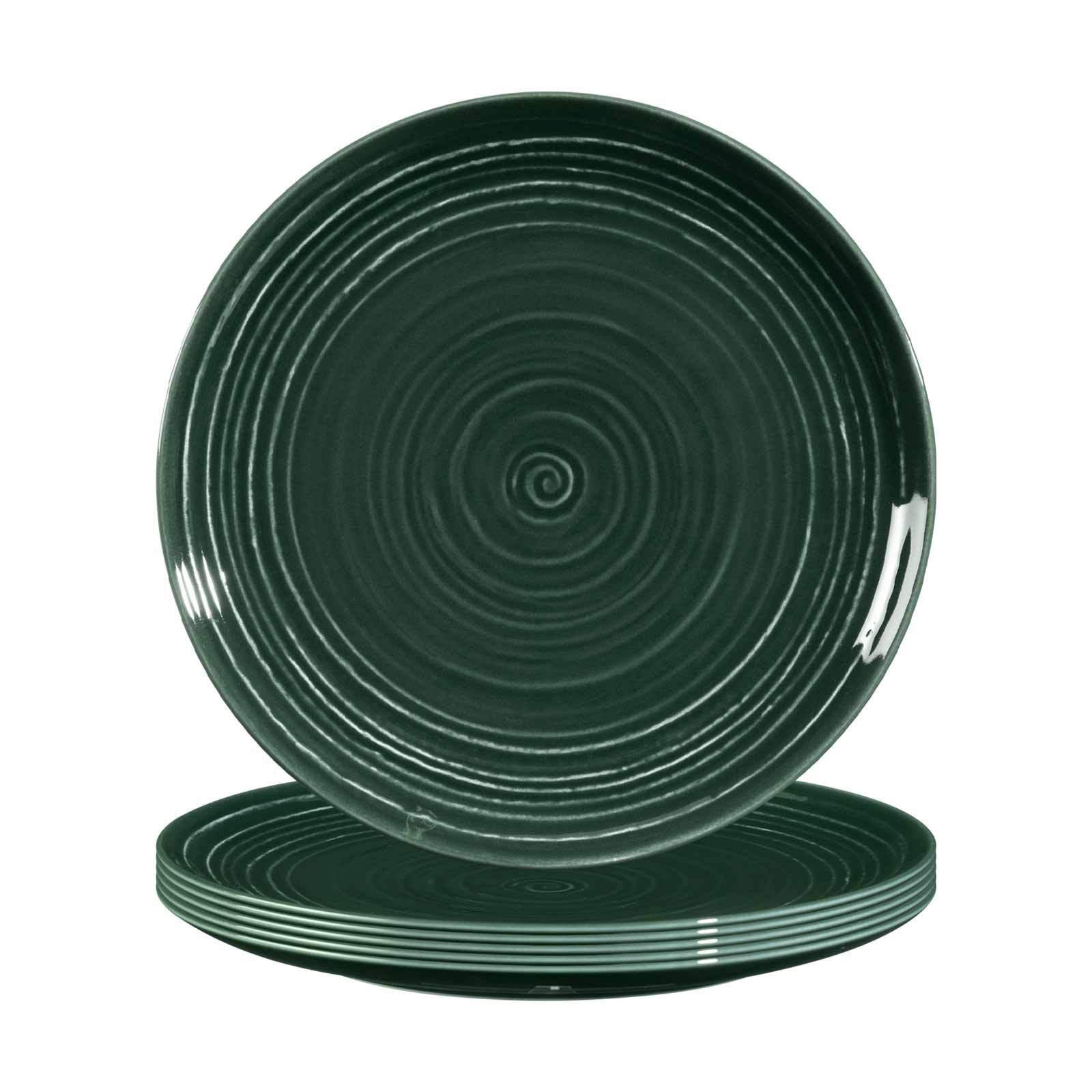 FRÜHSTÜCKSTELLER Terra Moosgrün ø 22,5 cm 6er Set - Dunkelgrün, Keramik (22.5cm) - Seltmann Weiden