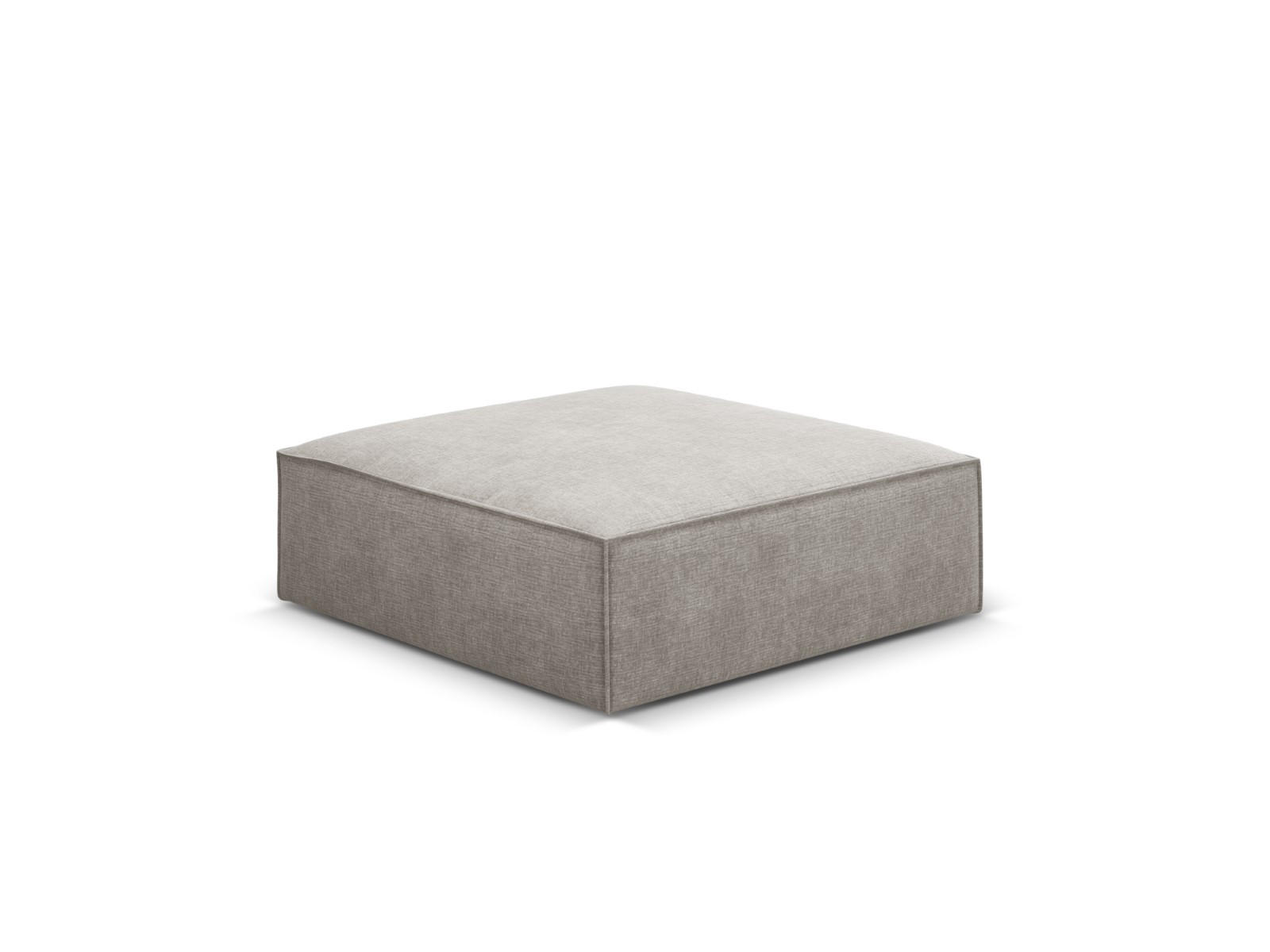 POUF Kaelle aus Chenille-Stoff hellgrau - Hellgrau, Textil (80/38/100cm) - Micadoni