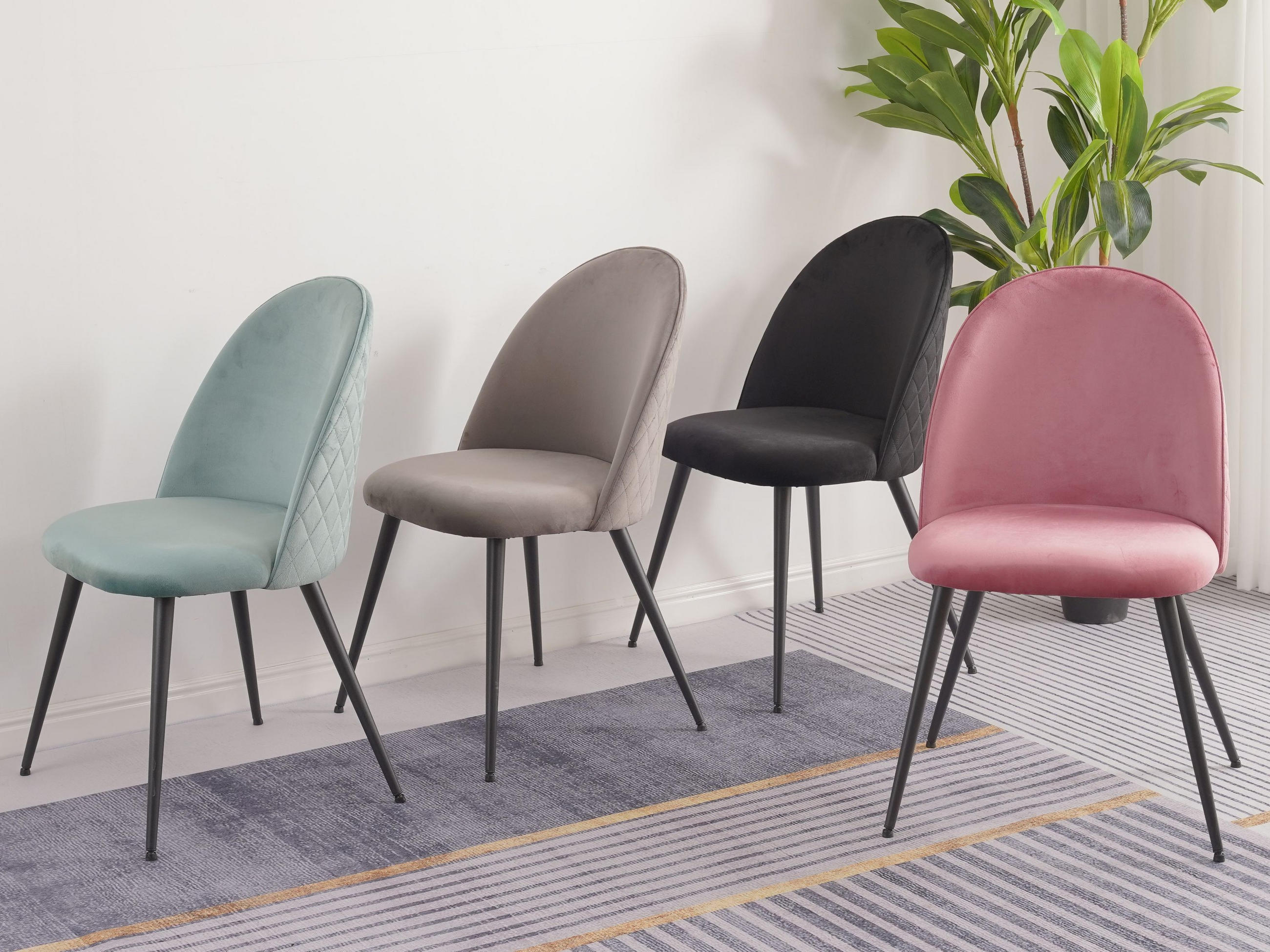 Thumbnail - Albatros Stuhl, Schwarz, Textil, 53x84x44 cm, Esszimmer, Stühle, Esszimmerstühle, Vierfußstühle