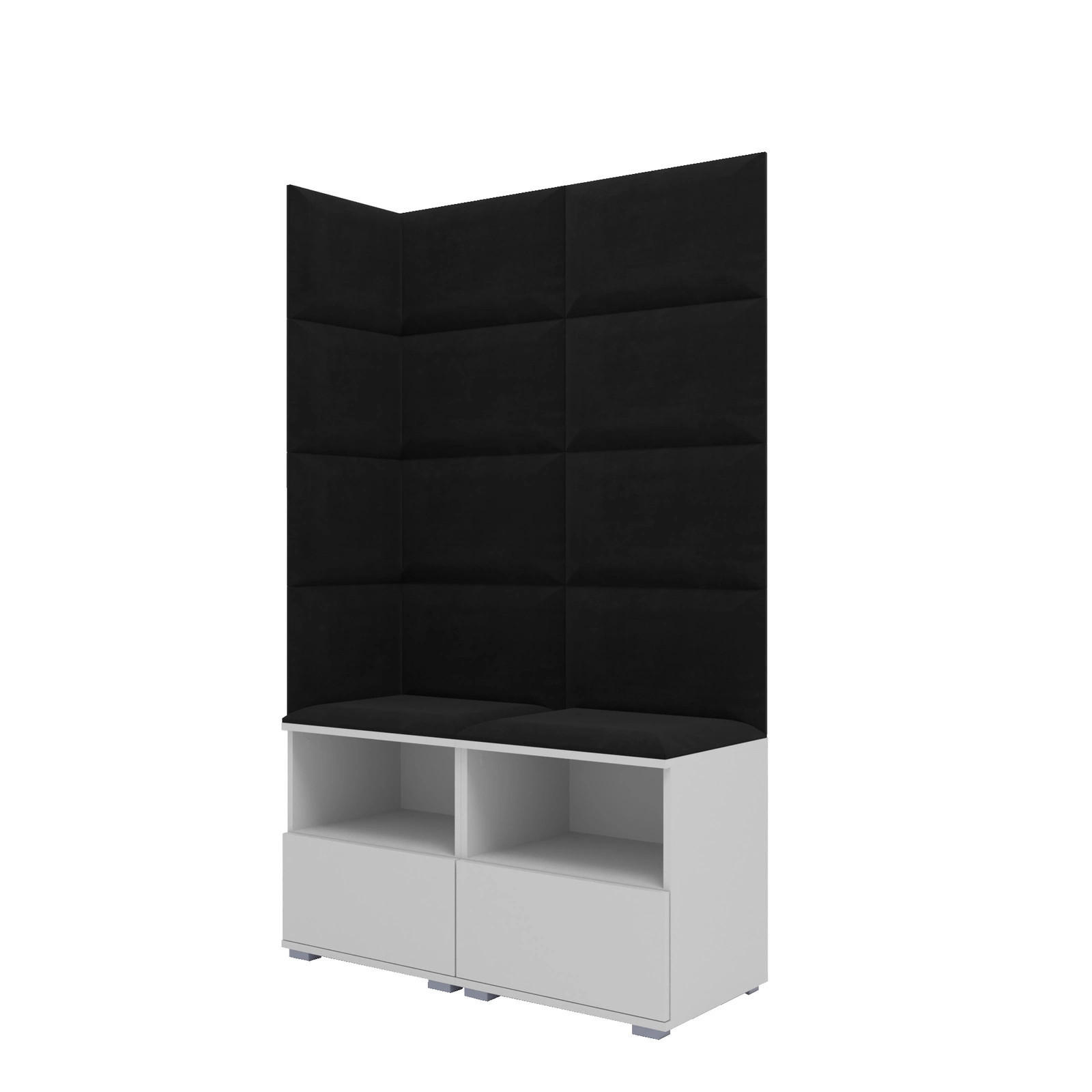 XXXLutz Garderoben-Set Weiß, Schwarz 100x174x40 cm