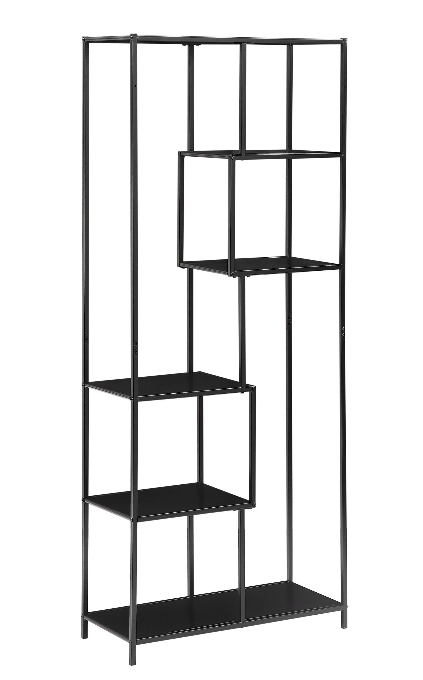 Nordlys Regal Schwarz 77x185x33 cm