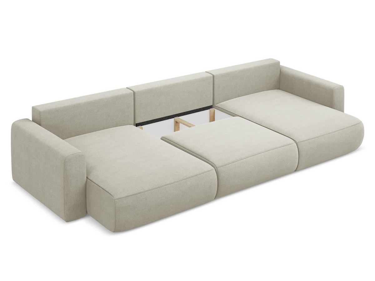 POUF Chenille Stoff Schwarz - Anthrazit/Schwarz, Kunststoff/Textil (102/40/62cm) - Makamii