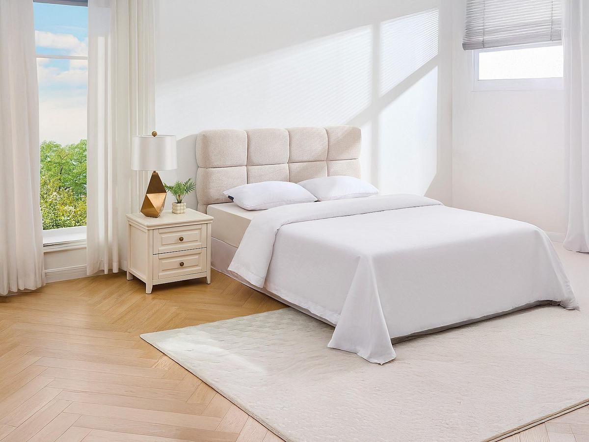 KOPFTEIL 160 cm - Strukturstoff - Beige - DAMADO - Beige, Textil (170/94/18cm) - Pascal Morabito