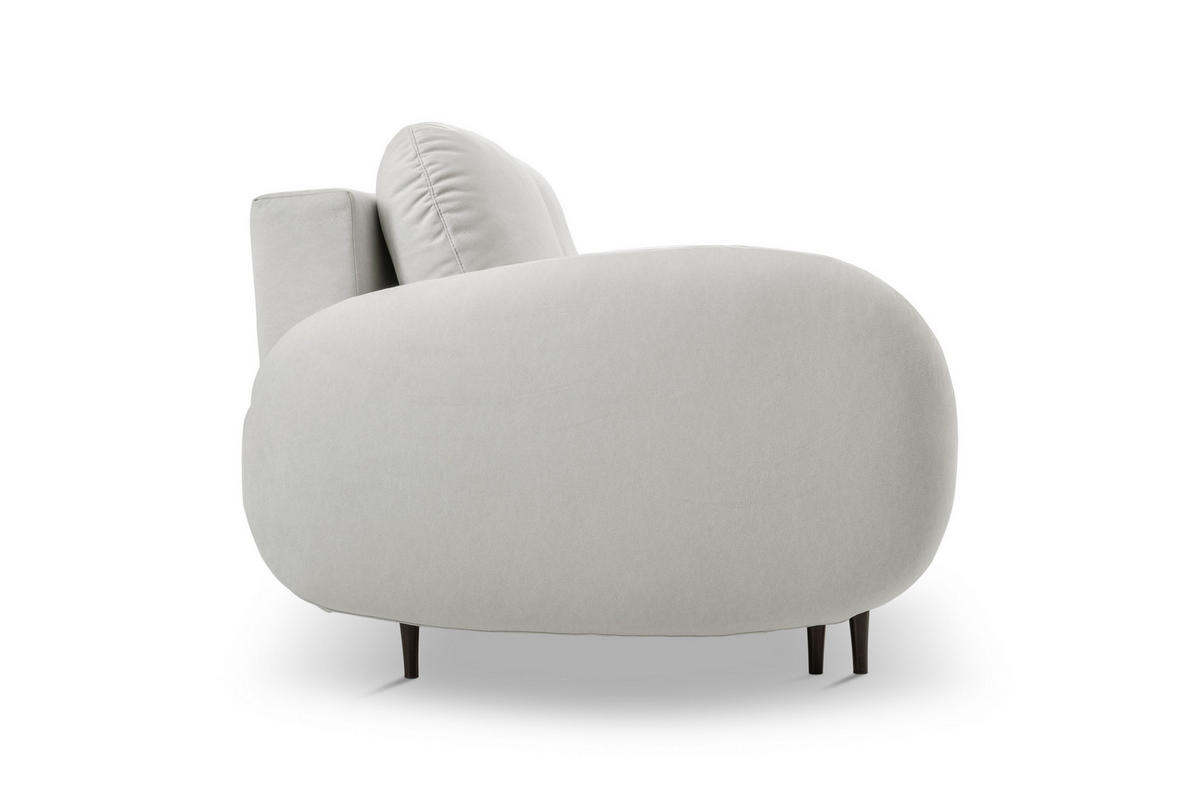 BETTSOFA AGIO Beige Plüsch-Stoff mit Schlaffunktion - Beige, Holz (232/95/109cm) - MASSENO