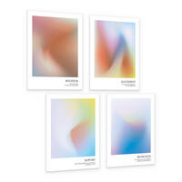 POSTER SET Aura Affirmationen Zitate Intuition Schutz 4x Poster A4 21x30cm - Multicolor, Papier (21/30/30cm) - Muralo