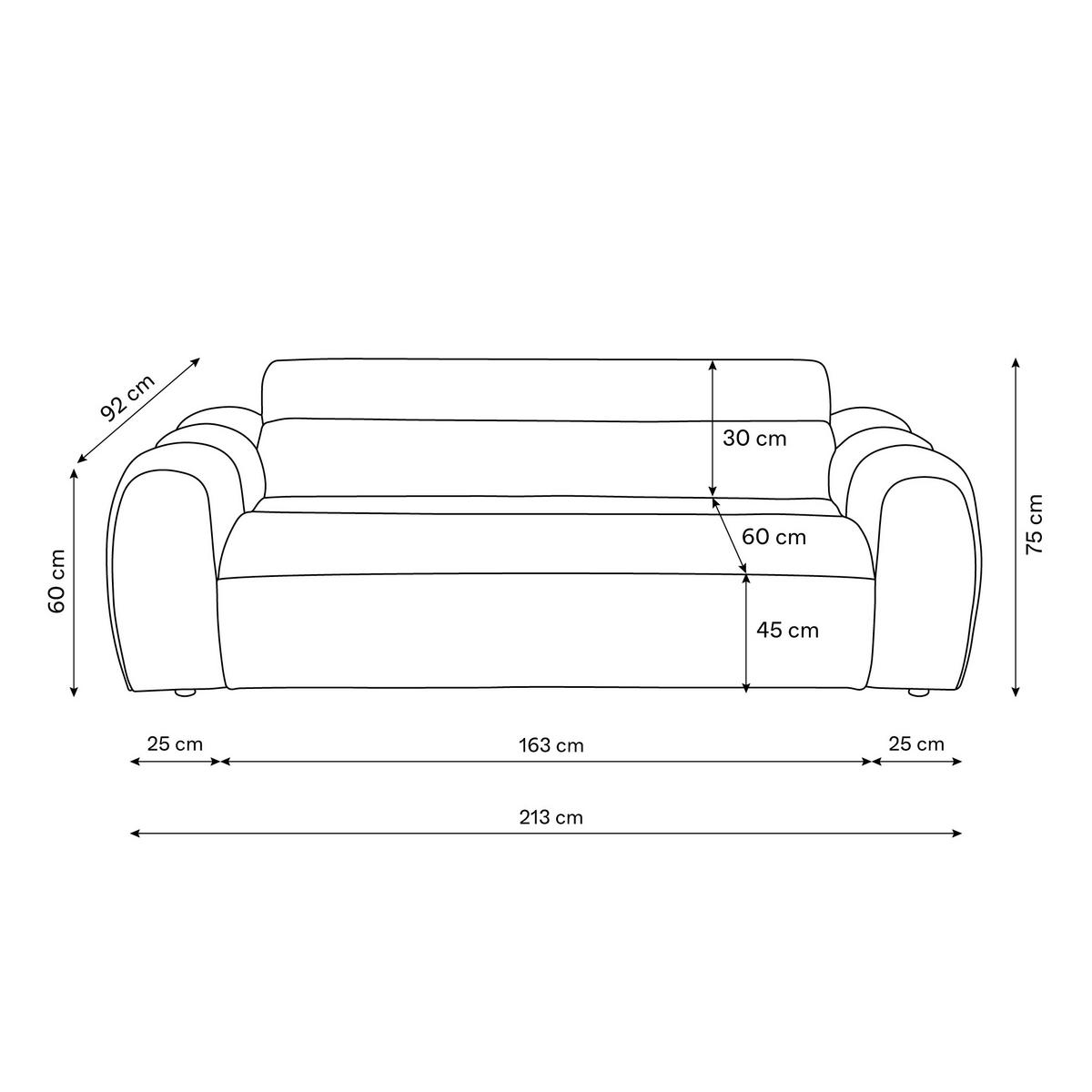 2-SITZER modulares Sofa VEER, Breite 213 cm Chenille Webstoff Dunkelgrau - Dunkelgrau/Schwarz, Holz/Kunststoff (213/75/95cm) - Muffo