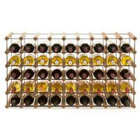 WEINREGAL Vinotega Mod Metal 52,5x92,5x24,5 cm 9x5 Flaschen Massives Kiefernholz Braun Geölt - Braun, Holz (92.5/52.5/24.5cm) - PROREGAL