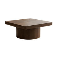 COUCHTISCH aus Massivholz 78x78x38 cm und MDF in Nussbaum mit Parkettmuster - Walnussfarben, Holz (78/78/38cm) - IVMEU