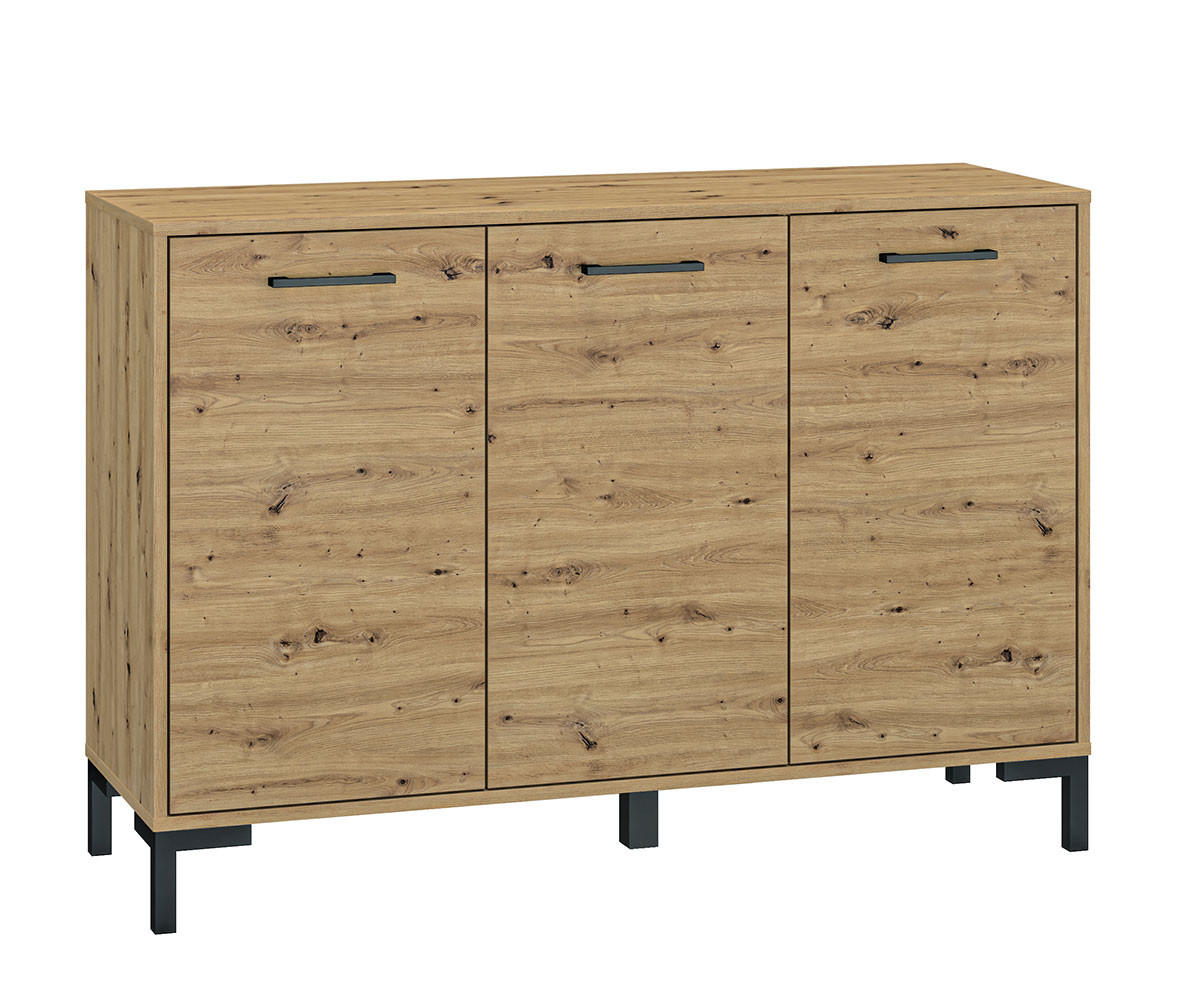 KOMMODE Nevio Artisan Eiche 120 / 41 / 83 cm - Eiche Artisan/Braun, Holz/Holzwerkstoff (120/83/41cm) - Feldmann-Wohnen