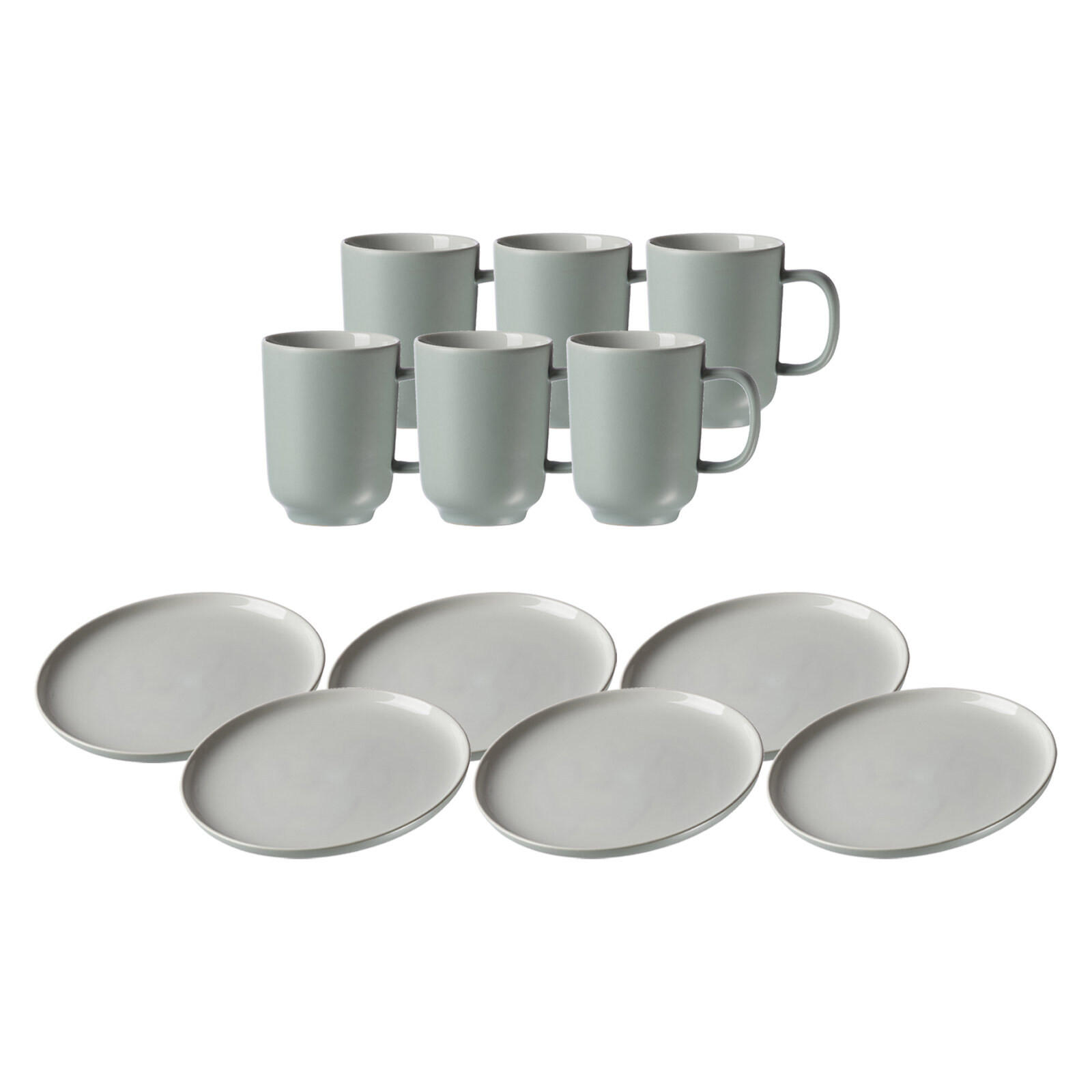KAFFEESERVICE Jasper mint 12er Set - Mintgrün, Keramik (1/1/1cm) - Ritzenhoff Breker
