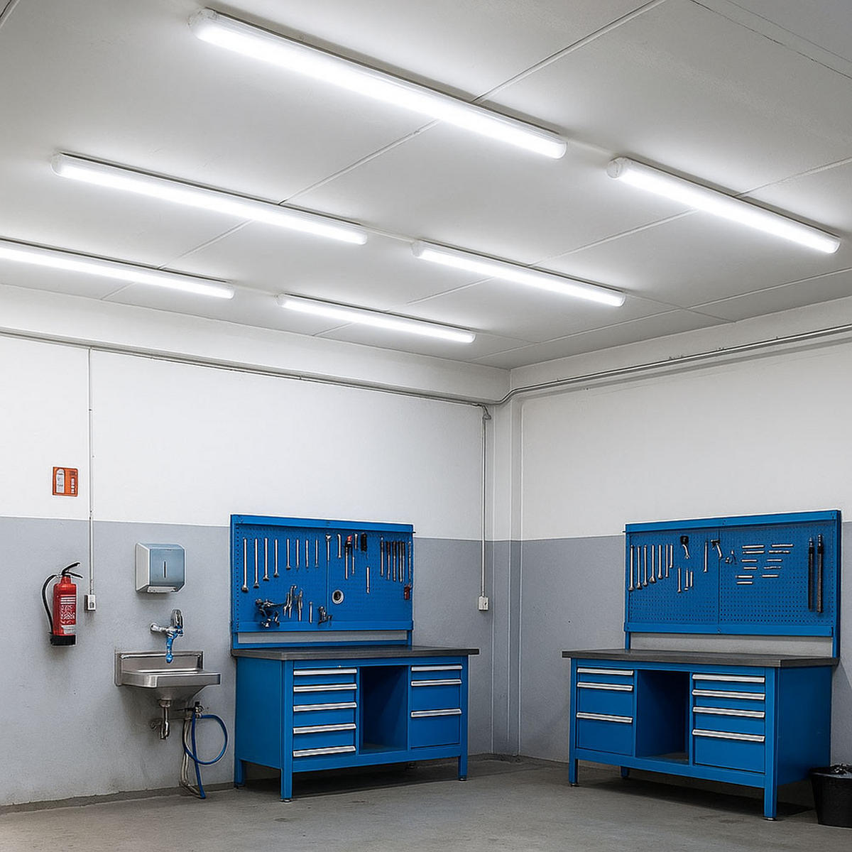 LED DECKENLEUCHTE Wannenleuchte Neutralweiß 120 cm - Weiß, Kunststoff (120/6.5/5.8cm)