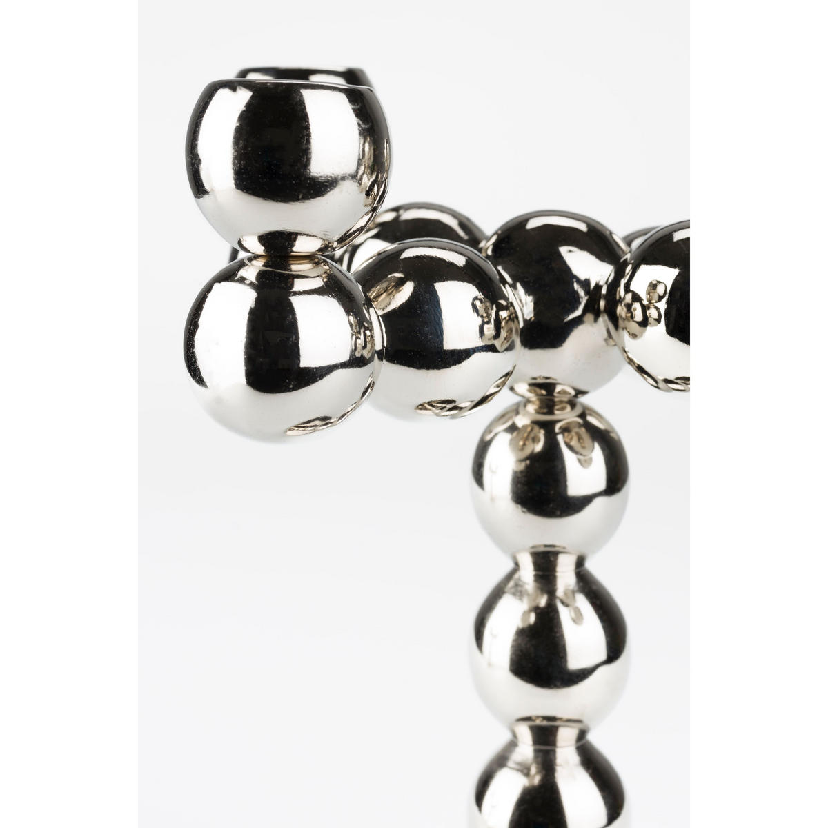 KERZENSTÄNDER Bubbles Four Silber - Silberfarben, Metall (20/25.5/20cm) - Zuiver