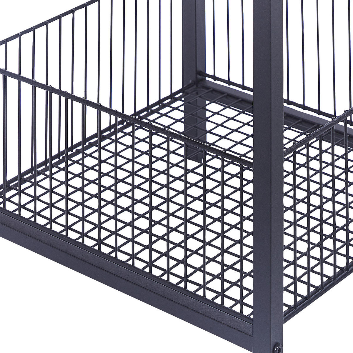 BEISTELLTISCH dunkler Holzfarbton/schwarz quadratisch 40/40 cm Kenner - Dunkelbraun/Schwarz, Holzwerkstoff (40/40/55cm) - Beliani