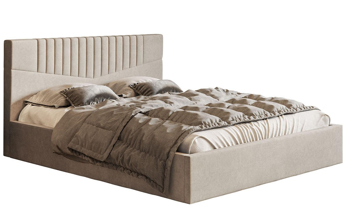 BETT Beige OLDO 7 Gepolstert Mit Bettkasten 180x200 cm - Beige, Textil (180/200cm) - Sepro Meble