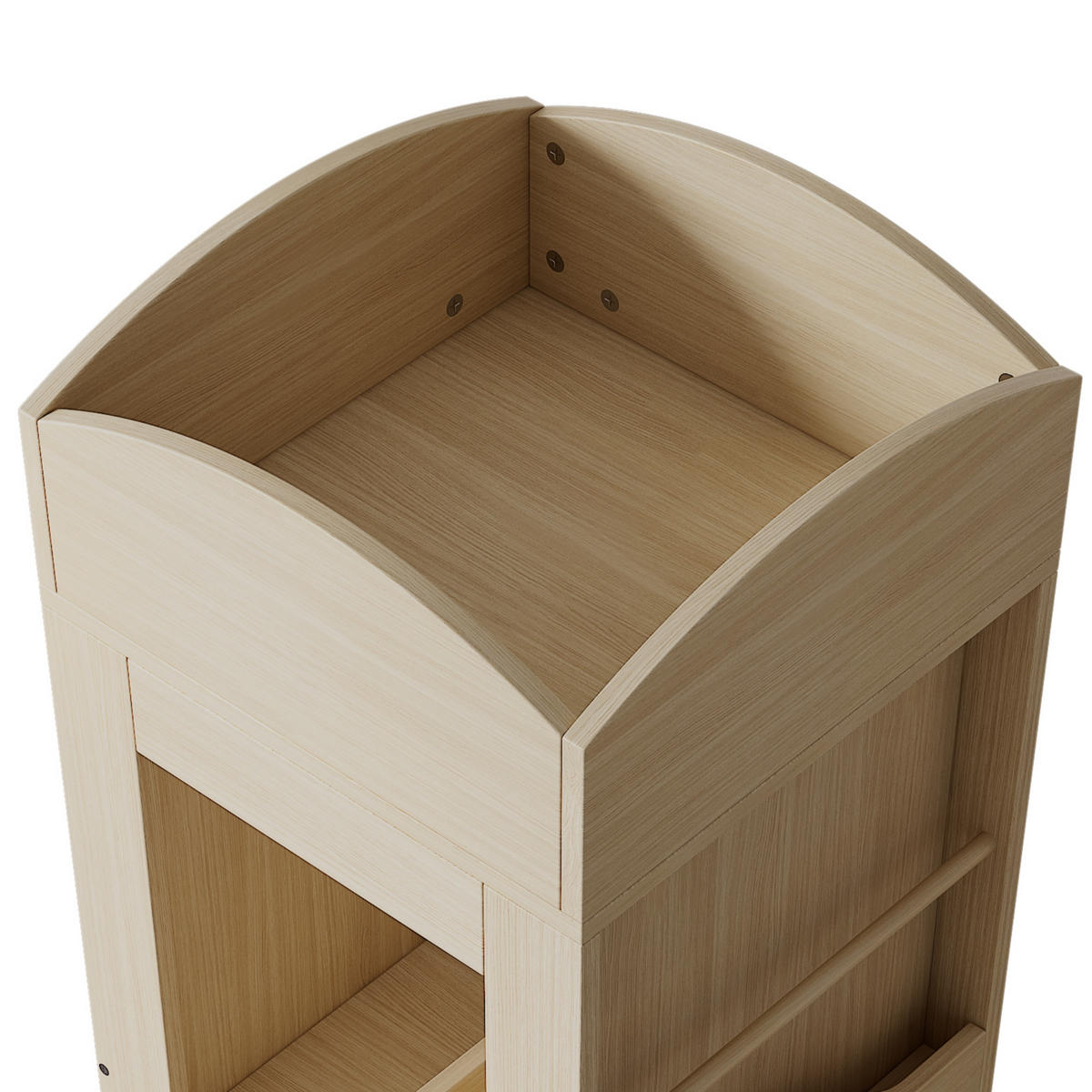 BÜCHERREGAL 142x63x63cm 360-Grad drehbar 4 Böden für Kinder Erwachsene - Naturfarben, Holz (63/142/63cm) - FLIEKS
