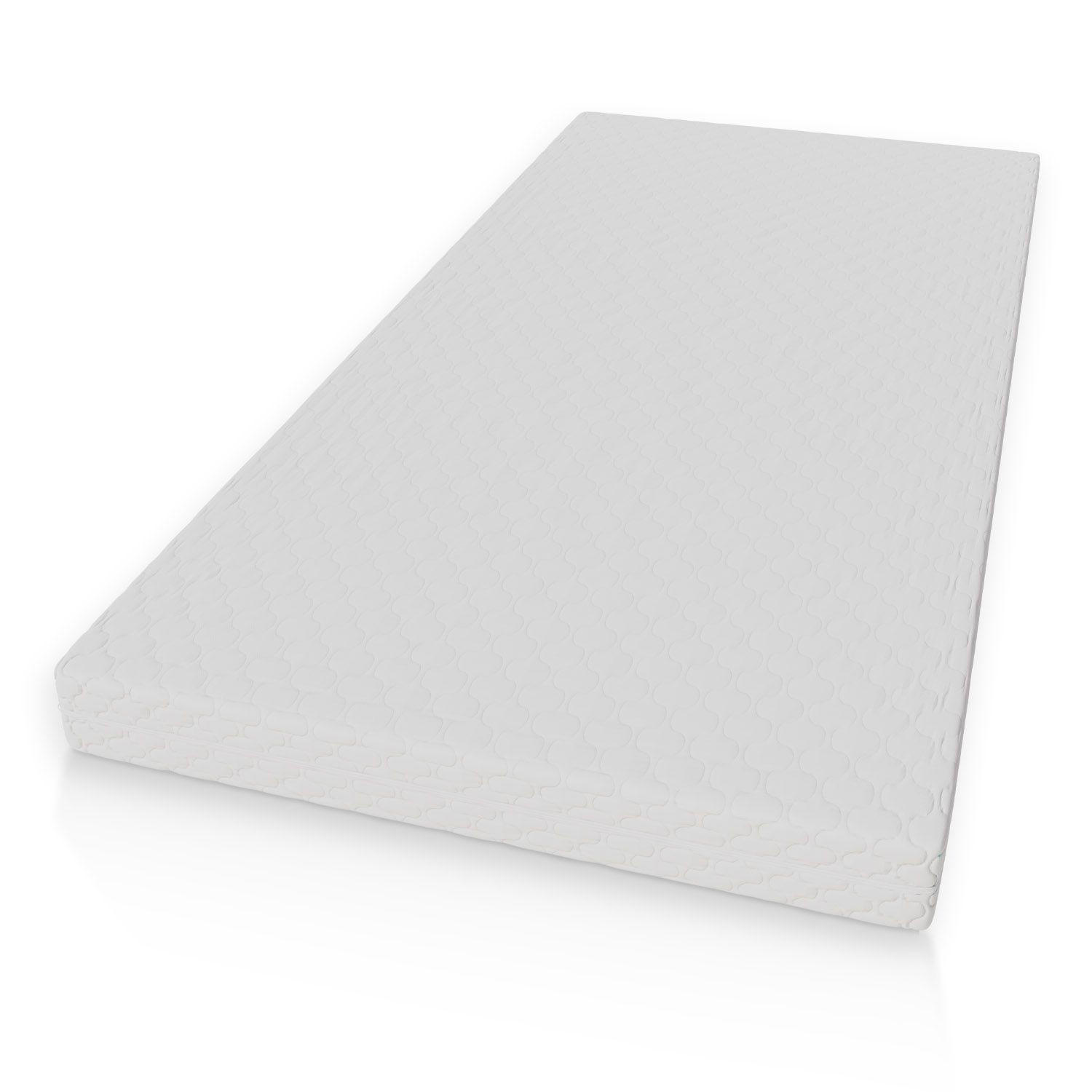 KALTSCHAUMMATRATZE 90x160 cm - Weiß, Textil (90/200cm) - Juskys