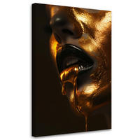 KUNSTDRUCK Schwarz 40/60 cm - Schwarz, Textil (40/60cm) - KUNSTLOFT