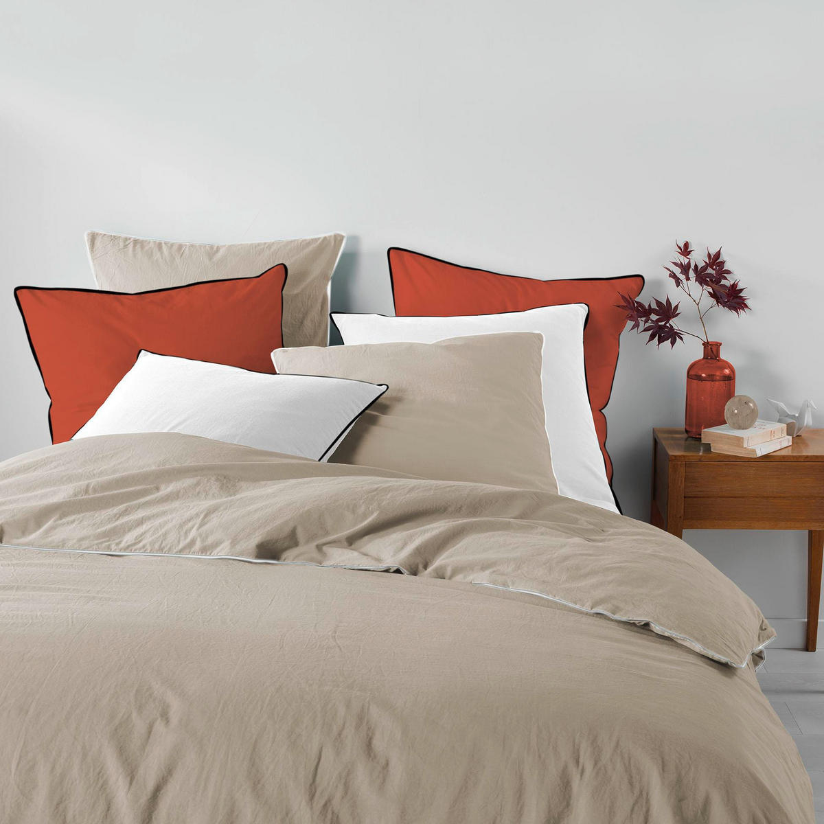 SPANNBETTLAKEN Baumwolle Linette 160/200 cm - Beige, Naturmaterialen (200/160cm) - Douceur d´intérieur