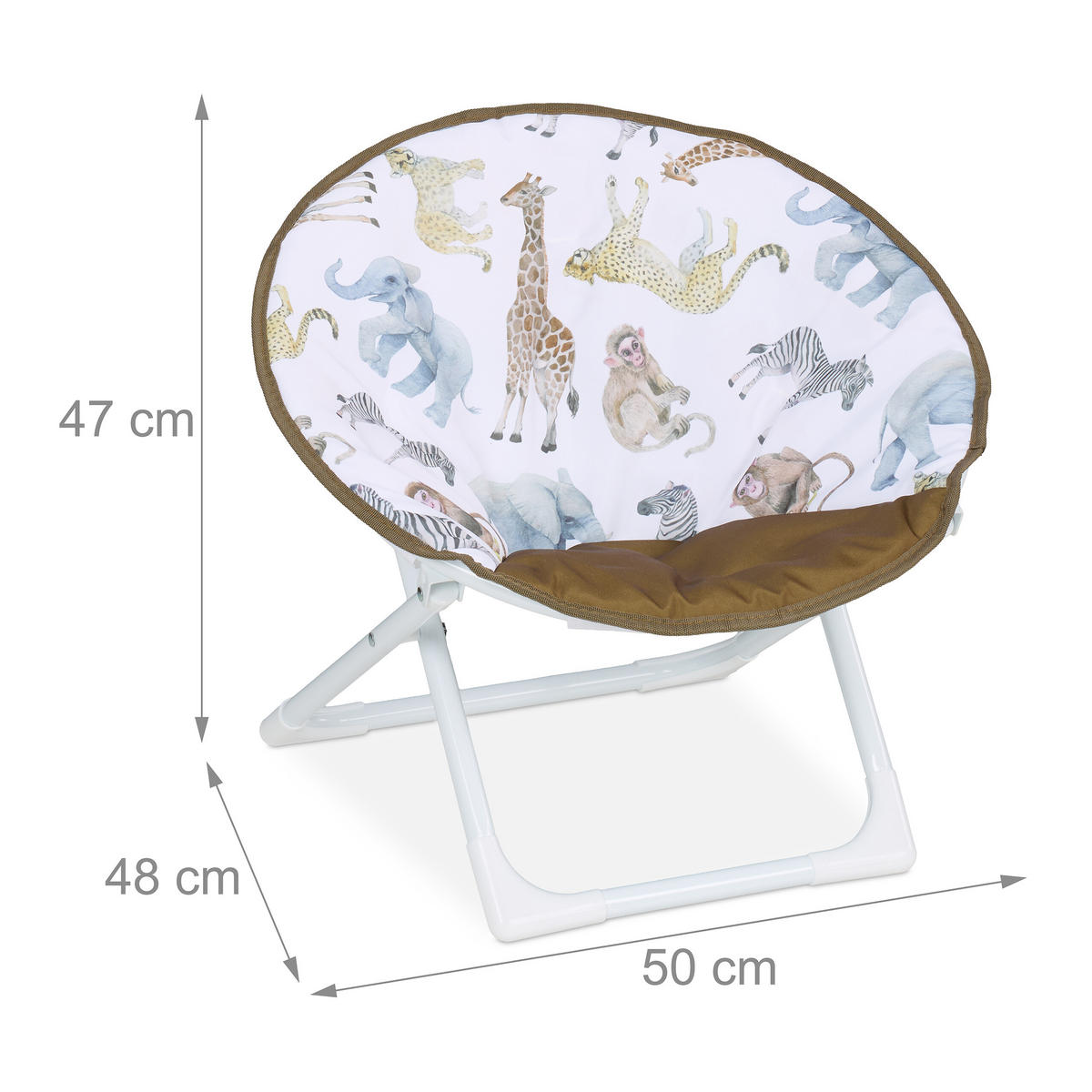 MOONCHAIR - Weiß, Kunststoff/Textil (50/47/48cm) - Relaxdays