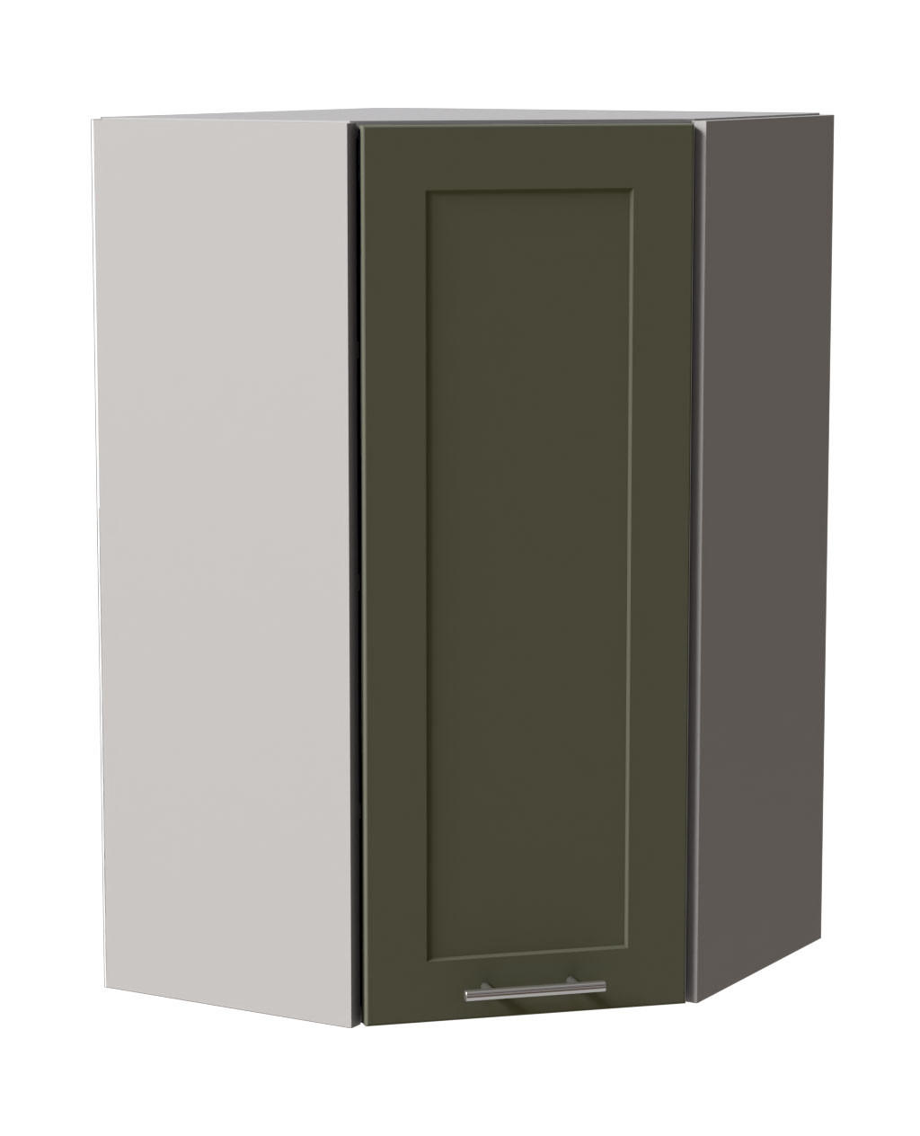 HÄNGESCHRANK Oslo W4/10/60 Grau / Reed Green Matt 60 / 60 / 96cm - Grau/Grün, Holz/Holzwerkstoff (60/96/60cm) - Feldmann-Wohnen