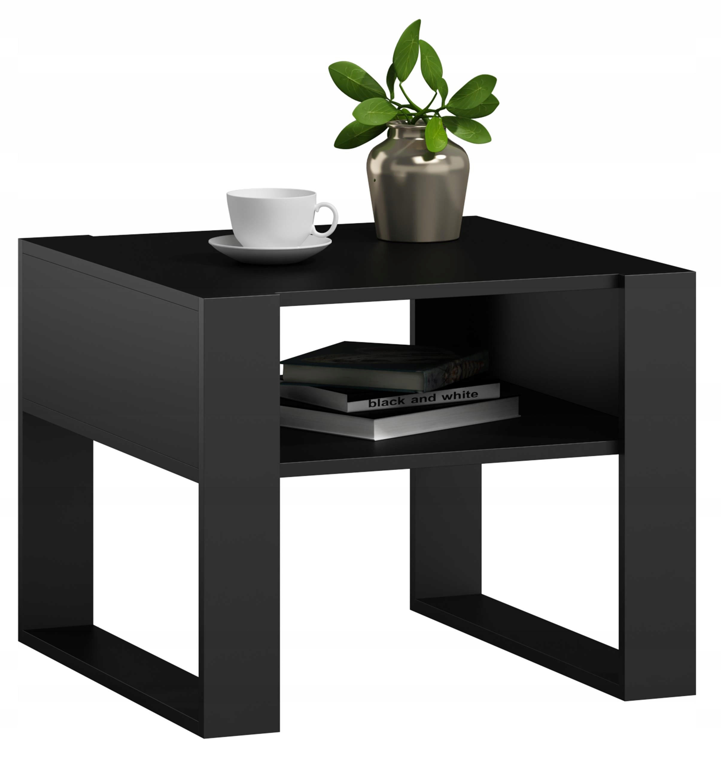 COUCHTISCH KAJA Schwarz 60/53,6/50 cm - Schwarz, Holzwerkstoff (53.6/60/50cm) - Matkam Möbel