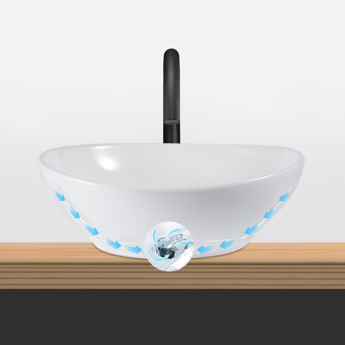 WASCHBECKEN Weiß 37/13.5/48 - Weiß, Keramik (37/13.5/48cm) - ZMH